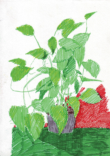 Color markers on paper \ 25 x 17.5 cm \ 2008 \ artwork for sale